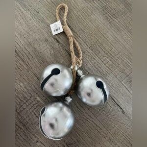 Jingle bells from Hobby Lobby *large* NWT silver & rope